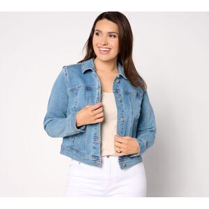 Destination 365 Women's Jacket Sz S Curved Yoke Denim Blue A641531